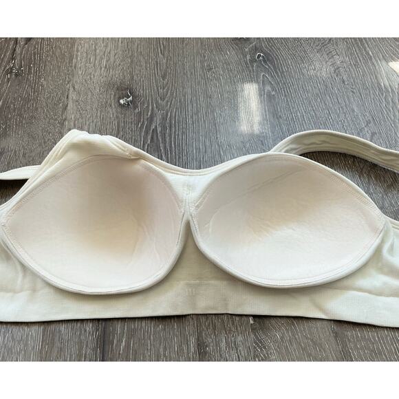 Truekind By Shapermint Daily Comfort Wirefree Shaper Bra Womens Large Cream - Picture 3 of 7